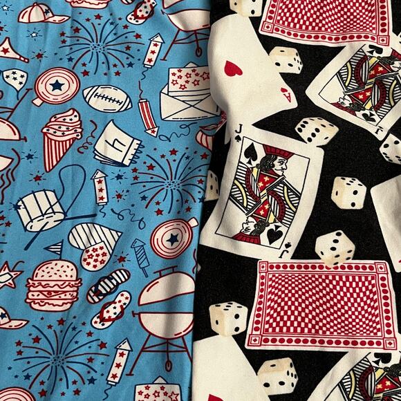 Lularoe Leggings x2 / Fourth of July + Cards & Dice - Picture 2 of 6